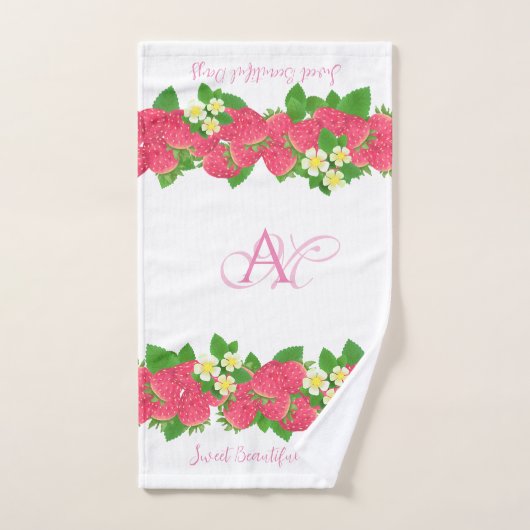 Aardbeienwit Bad Handdoek (Handdoek)