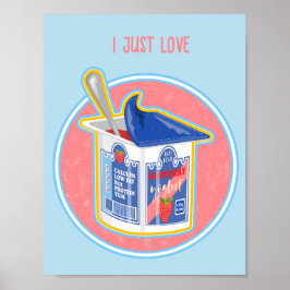 Aardbeienyoghurt Poster