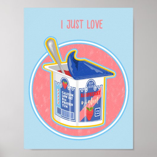 Aardbeienyoghurt Poster (Voorkant)