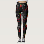 Aardbeienziel zwart leggings (Voorkant)