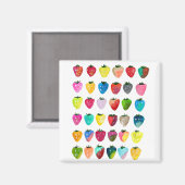 Aardbeienzoetheid waterverf schattige vruchten magneet (Voorkant / Achterkant)