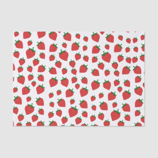 Aardbeienzomerpatroon Tissuepapier (Voorkant)