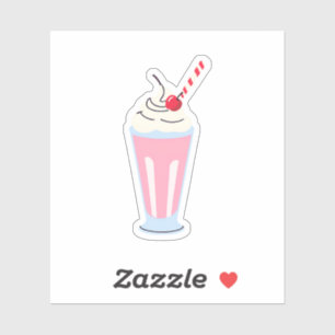 Aardbeimilkshake Sticker