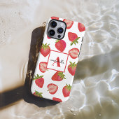 Aardbeimonogram Initiaal Case-Mate iPhone Case