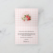 Aardbeimuis Baby shower-dank u kaart (Binnen)