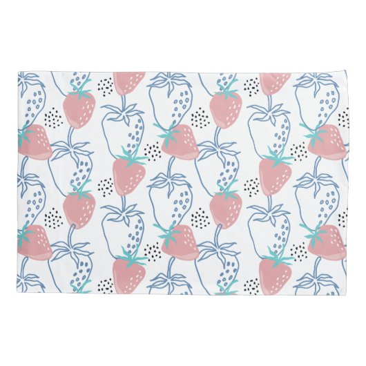 ٍAardbeipatroon Kussensloop (Achterkant-Links)