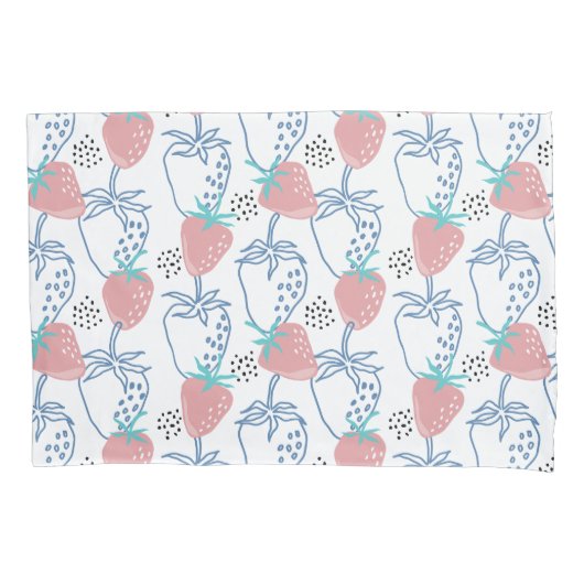 ٍAardbeipatroon Kussensloop (Voorkant-Links)