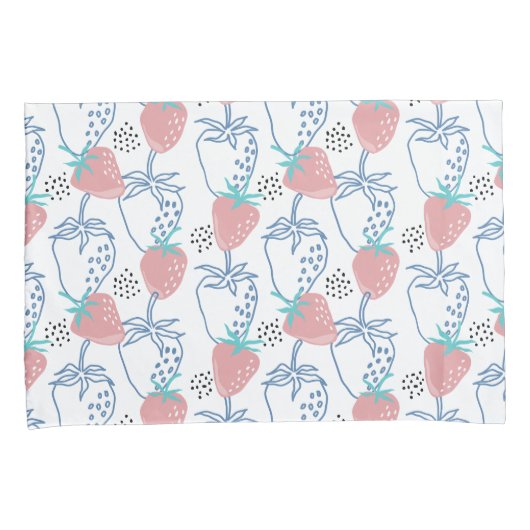 ٍAardbeipatroon Kussensloop (Voorkant-Rechts)