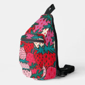 Aardbeipatroon Sling Bag (Rechterhoek)