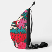 Aardbeipatroon Sling Bag (Rechts)