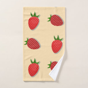 Aardbeipatroon voor fruit zomers goed gevoel handdoek