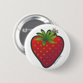 aardbeipen ronde button 5,7 cm (Voorkant /achterkant)