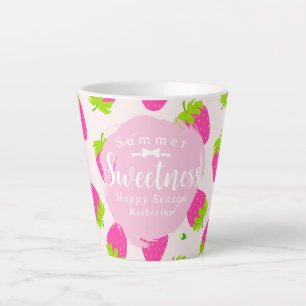 aardbeiroze latte mok