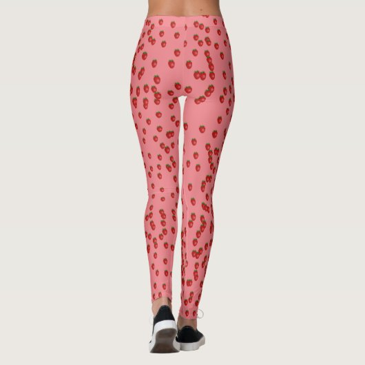 aardbeiroze leggings (Achterkant)