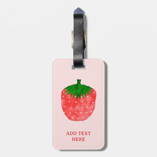 Aardbeitekening Aangepaste tekst Bagagelabel (Achterkant verticaal)