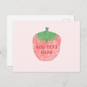 Aardbeitekening Aangepaste tekst Briefkaart (Voorkant / Achterkant)