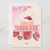 Aardbei'Valentine Feestdagenkaart (Achterkant)