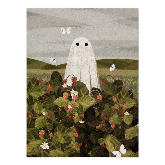 aardbeivelden perfect poster (Voorkant)