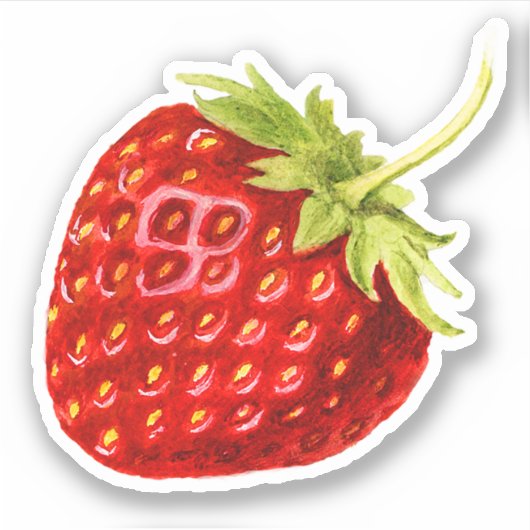  aardbeivruchten sticker (Voorkant)