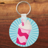Aardbes Milkshake Sleutelhanger (Voorkant)