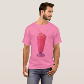 Aardbes Milkshake T-shirt (Voorkant volledig)