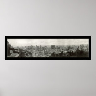 Aardbeving Ruins SF Foto 1906 Poster