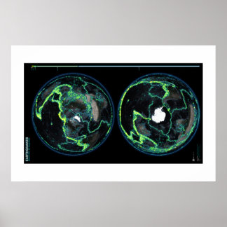 Aardbevingen sinds 1898, wereldwijd Uitzicht Poster