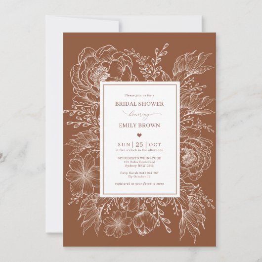 Aardbevuild Sinaasappel Botanisch Vrijgezellenfees Kaart (Voorkant)