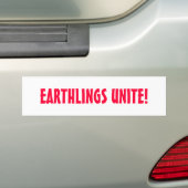 AARDBINGERS VERENIG JE! BUMPERSTICKER (Op auto)
