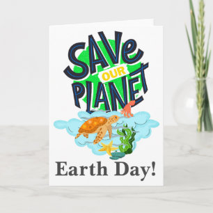 Aarddag elke dag ga groen onze planeet redden Post Kaart