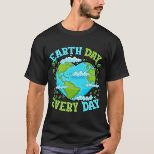 Aarddag Elke Dag Hartvormige Wereld T-shirt