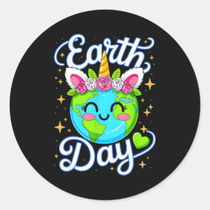 Aarddag planeet herstel aarde aarde redden dag ronde sticker