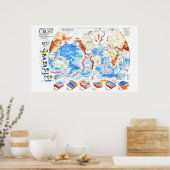" Aarde: 1985/1985 - Dynamic Crust Map... Poster (Keuken)