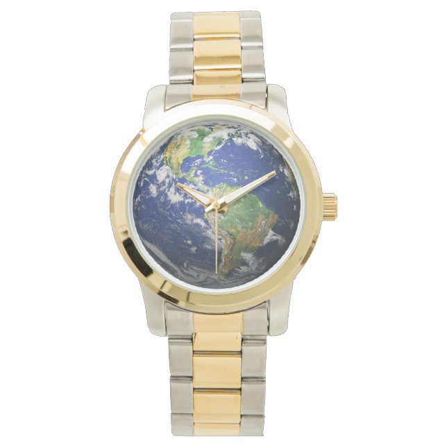 Aarde - 3D-effect Horloge (Voorkant)