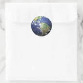Aarde - 3D-effect Ronde Sticker (Tas)