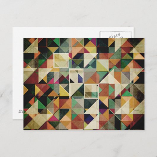 Aarde, Abstract Briefkaart (Voorkant / Achterkant)