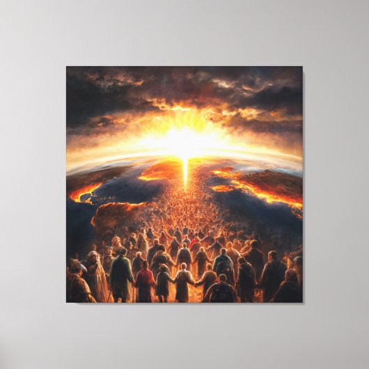 *~* Aarde AP70 Wereld Licht Celestial Kosmisch Canvas Afdruk (Voorkant)