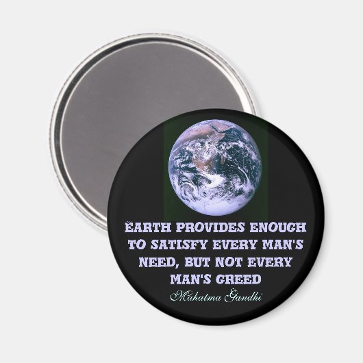 Aarde biedt magneet (Voorkant / Achterkant)