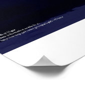 Aarde bij nacht poster (Hoek)