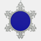 Aarde Blauw Tin Sneeuwvlok Ornament (Voorkant)