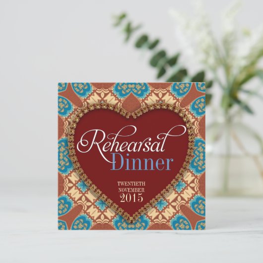 Aarde Bohemiaanse hartritmerepetitie Invitaties Kaart (Staand voorkant)