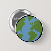 Aarde-Button Ronde Button 5,7 Cm (Voorkant /achterkant)