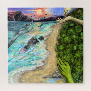 Aarde creëren - Nieuwe Wereld Jigzaag Puzzle Legpuzzel