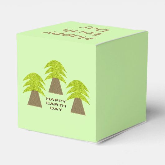 Aarde-dag bomen gepersonaliseerd bedankdoosjes (Achterkant)