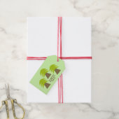 Aarde-dag bomen gepersonaliseerd cadeaulabel (Met Touw)
