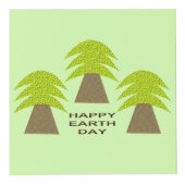 Aarde-dag bomen gepersonaliseerd kubus (Voorkant)