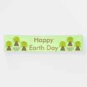 Aarde-dag bomen gepersonaliseerd spandoek (Horizontaal)