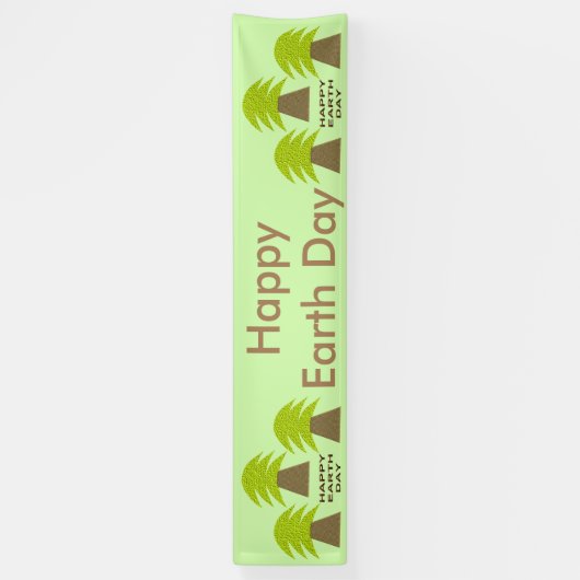 Aarde-dag bomen gepersonaliseerd spandoek (Verticaal)