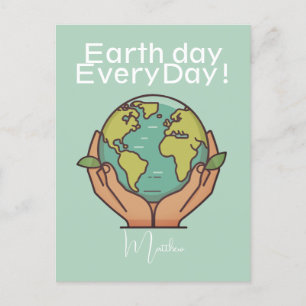 aarde dag elke dag, ga groen, Save Our Planet Briefkaart