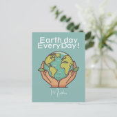 aarde dag elke dag, ga groen, Save Our Planet Briefkaart (Staand voorkant)